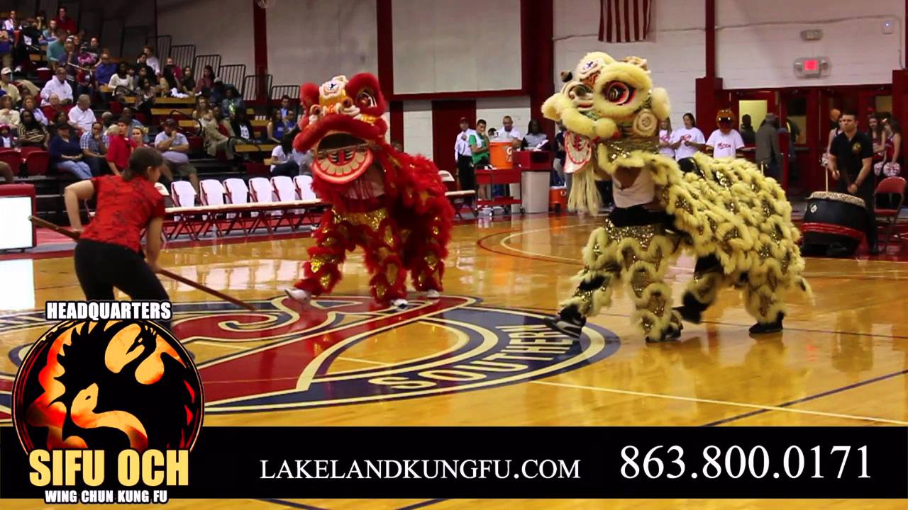 Chinese Lion Dance Entertainment at Moc's Basketball Game in Central Florida