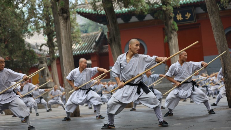 shaolin kung fu, pole, chinese martial arts, weapon training,
