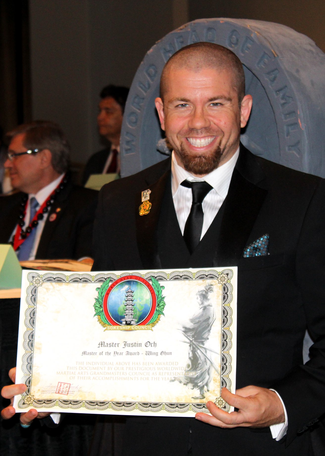 Sifu Justin Och, Certificate, Award, Hall of Fame, Lakeland, Florida,