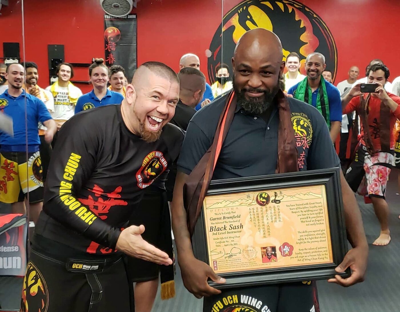 sifu justin och, certifies first black sash, first black sash, certified black sash, wing chun black sash, certified wing chun black sash, sifu justin och